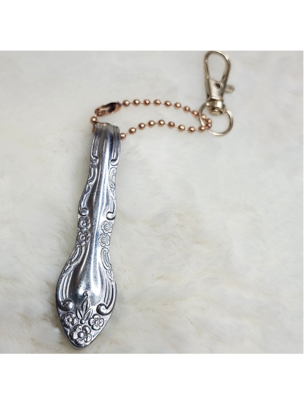 Spoon Handle Pendant Key Ring keychain